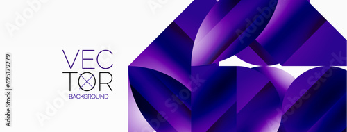 Serene gradient template. Circles and triangles mingle in minimalist perfection. Gentle fusion of forms and hues creates balanced yet captivating backdrop, embodying modern sophistication