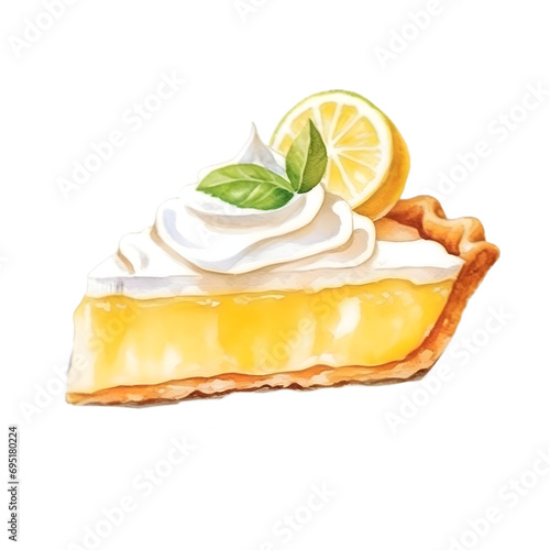 Lemon Cheese pie clipart in tranparent background  Lemon Cheese pie illustration  in tranparent background   , 