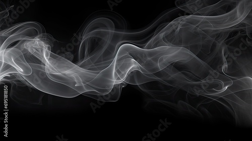 White Smoke on Black Background