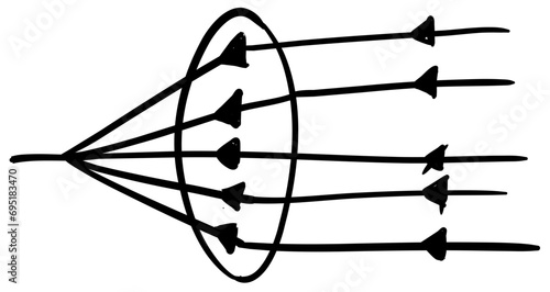 light refraction handdrawn illustration photo