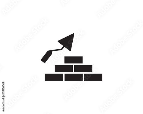 Brickwall icon vector symbol design illustration
