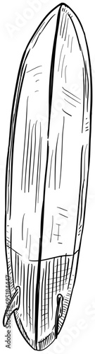 surfboard handdrawn illustration