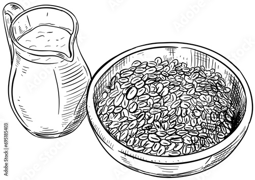 oats handdrawn illustration