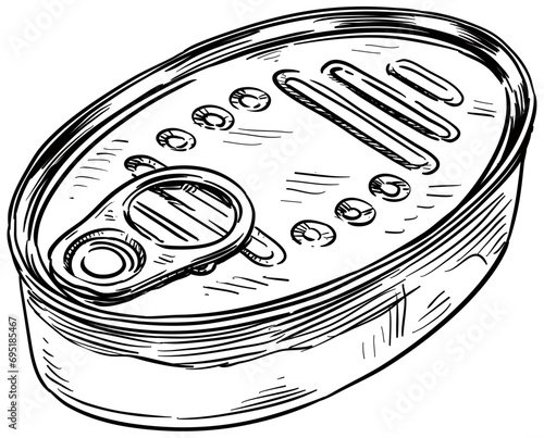 canned food handdrawn illustration