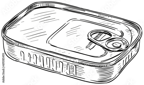 canned food handdrawn illustration