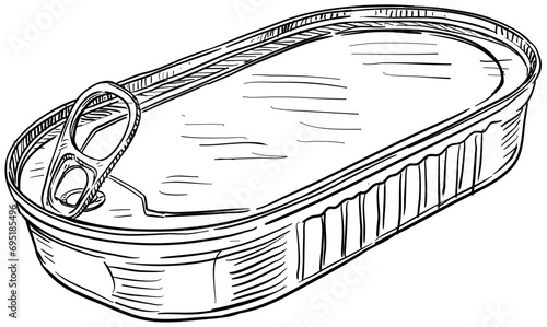 canned food handdrawn illustration