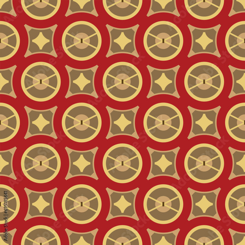 Wallpaper Mural Japanese Gold Circle Net Motif Vector Seamless Pattern Torontodigital.ca