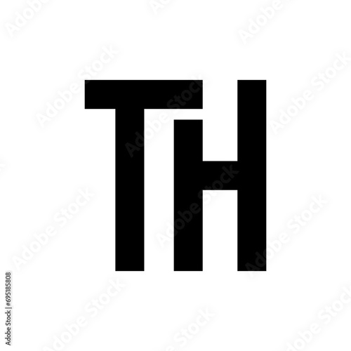 th logo monogram design illustration