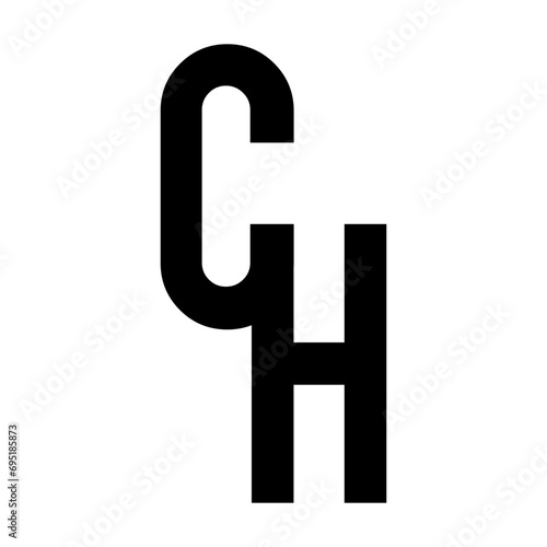 ch logo monogram design illustration