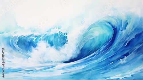 watercolor big wave for textures