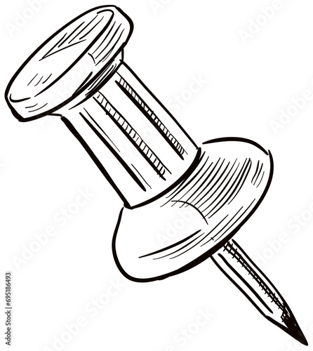 pin paper handdrawn illustration