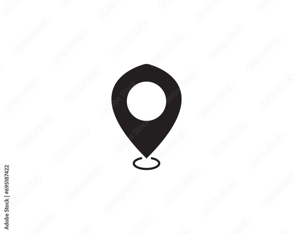 Placeholder map pin icon vector symbol design illustration - obrazy, fototapety, plakaty 