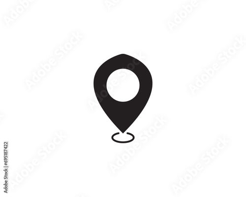 Placeholder map pin icon vector symbol design illustration photo
