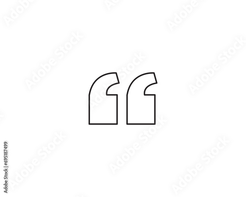 Quotes icon vector symbol design illustration
