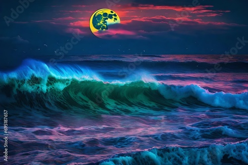 air balloon over the sea