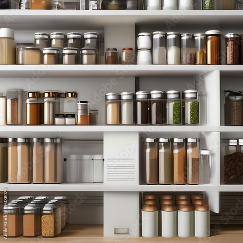 A blank label on a kitchen spice container1 photo