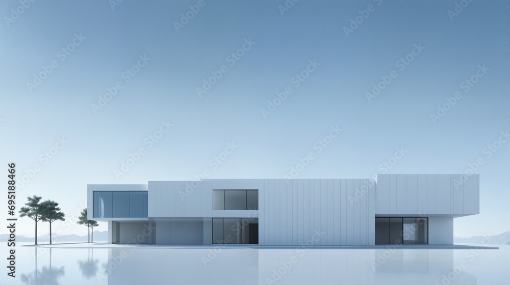 Modern architectural space creative poster Modern architectural space creative poster