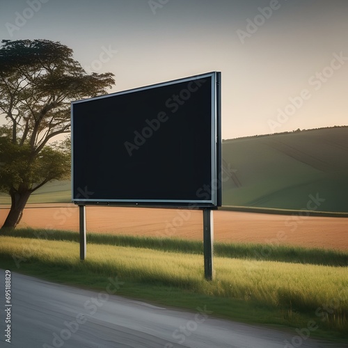 A blank billboard in a rural setting3