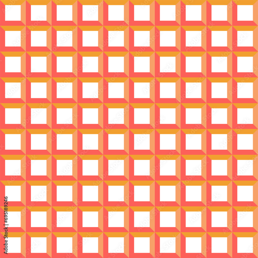 Seamless geometric background for your designs. Modern vector quadratic ornament. Geometric abstract red yellow pattern Seamless geometric background for your designs. Modern vector quadratic ornament. Geometric abstract red yellow pattern