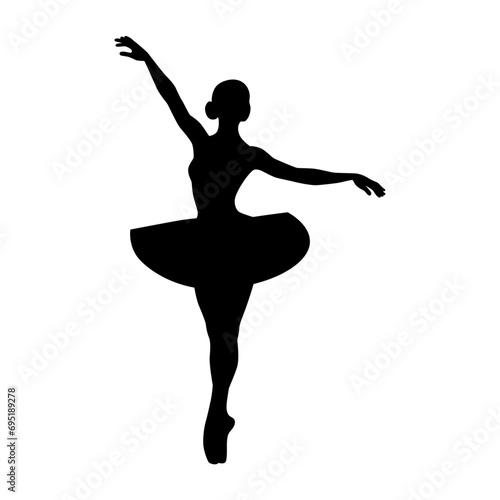 Beautiful ballet dancer is posing, young graceful woman ballet dancer, young ballerina standing in ballet poses silhouette