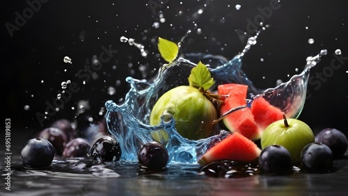  Refreshing Fruits in Motion  Dynamic Water Splashes 