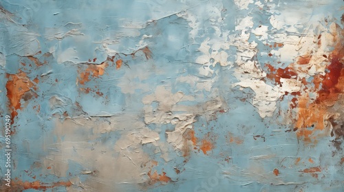 Chipped Paint on a Metallic Surface Texture Background