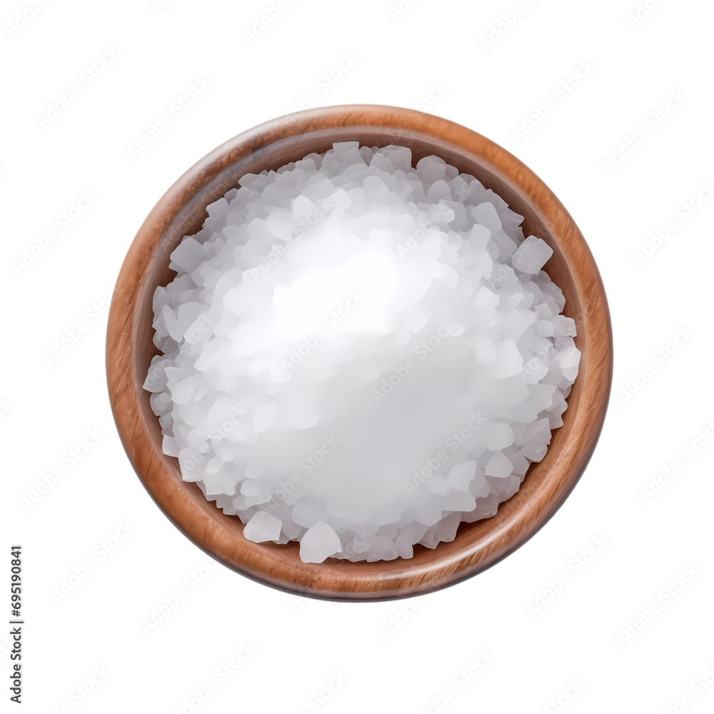 Salt in bowl isolated on transparent background Salt in bowl isolated on transparent background