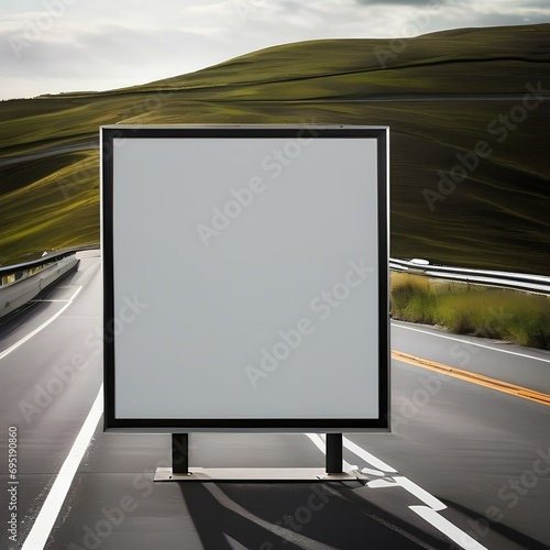 A blank billboard on a highway1 photo
