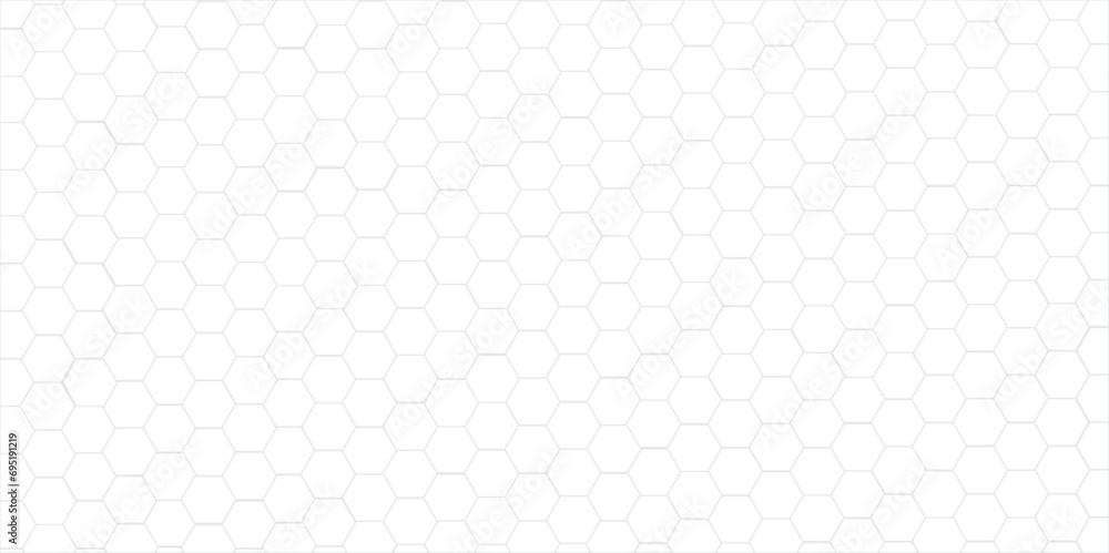 Hexagonal cells on white background Seamless wooden wall with pattern, in the photo decorative finishing tiles for the sidewalk - obrazy, fototapety, plakaty 