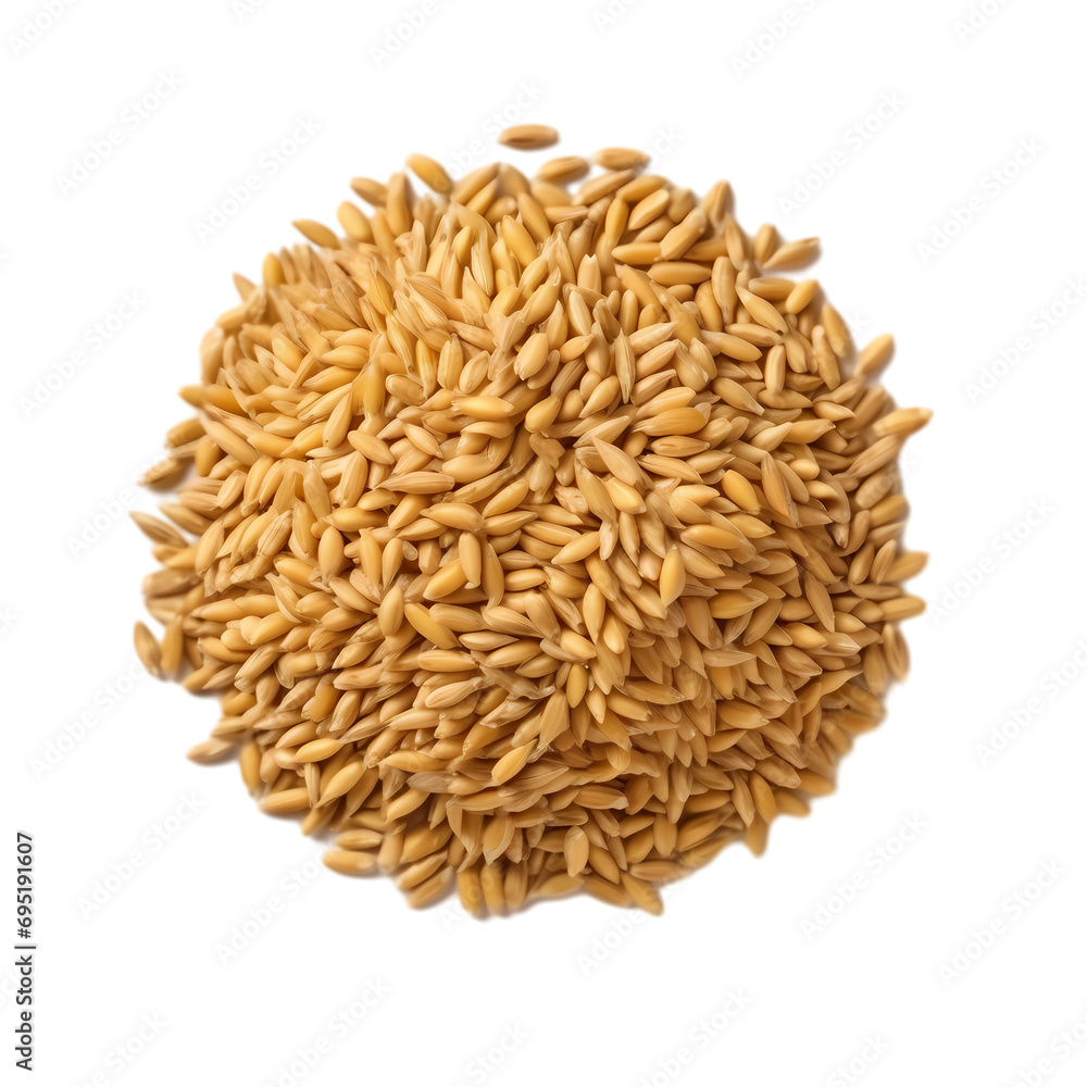 Wheat seeds isolated on transparent background
