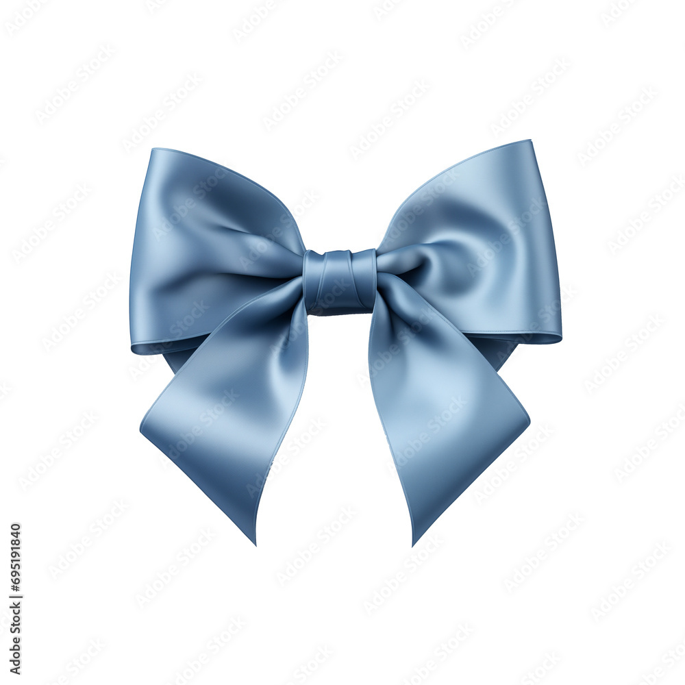 blue bow ribbon on an isolated blue bow ribbon on an isolated