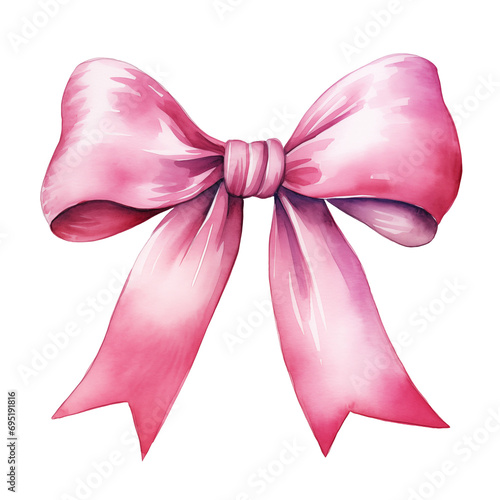 png pink watercolor bow ribbon