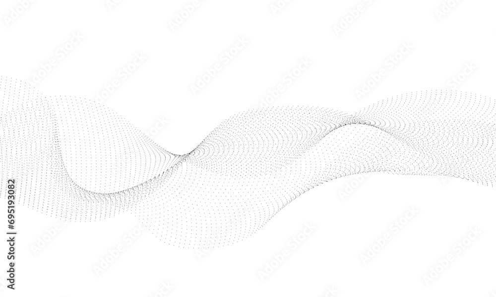 Abstract halftone flowing wavy colorful gradient dots shape isolated on transparent background. Digital future technology concept. Design for web design, music, cover, technology, science, data Abstract halftone flowing wavy colorful gradient dots shape isolated on transparent background. Digital future technology concept. Design for web design, music, cover, technology, science, data