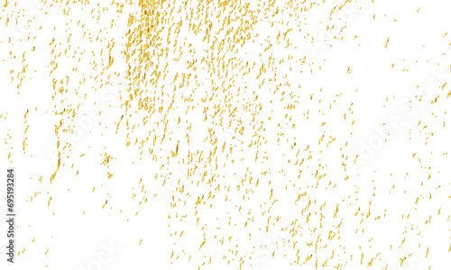 Abstract doted and confetti golden glitter and zigzag ribbon particles splatter on transparent background. Luxury golden glitter confetti that floats down falling bokeh celebration background.
