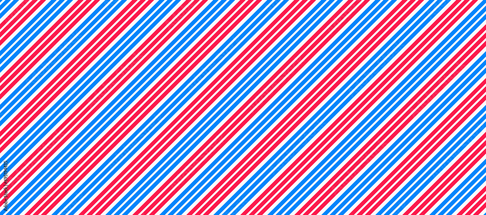 Barber shop pole pattern. Abstract diagonal line seamless background. Striped repeating wallpaper. Red, white and blue repeated texture. Vector wrapping paper backdrop illustration Barber shop pole pattern. Abstract diagonal line seamless background. Striped repeating wallpaper. Red, white and blue repeated texture. Vector wrapping paper backdrop illustration