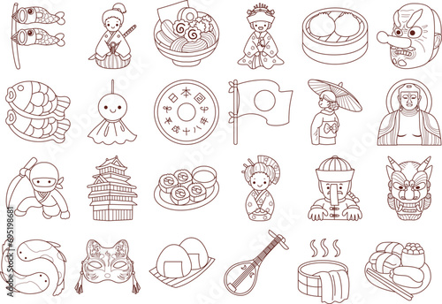 The theme of this icon set is Japanese
