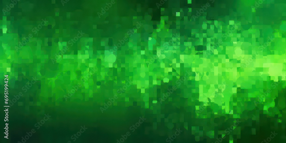 Pixel texture bright green background.