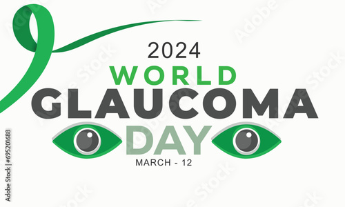 World Glaucoma Day. background, banner, card, poster, template. Vector illustration.