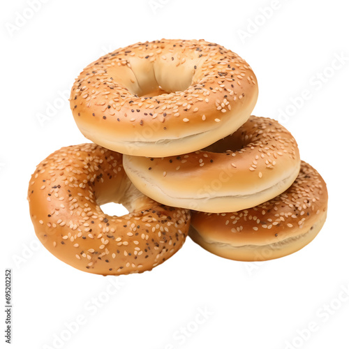 Bagel isolated on transparent background