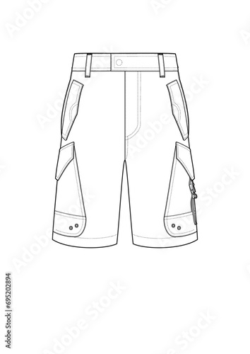 Fashion shorts Illustration, Fashion cad, Fashion design, safari pants, menswear