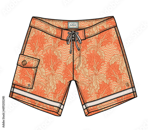 Fashion shorts Illustration, Fashion cad, Fashion design, safari pants, menswear