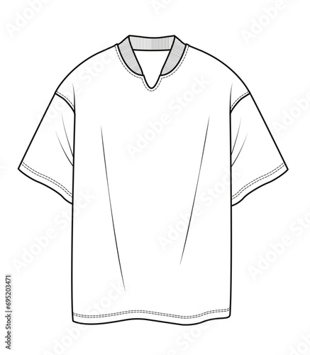 Classic T-shirt- Shirt Fashion Illustration cad