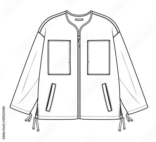 Jacket, Utility Jacket, Fashion Cad, Hoodie, Fashion Cad, Vest Illustration cad, blazer, formal blazer
