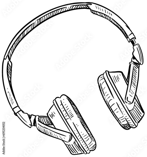 headset handdrawn illustration