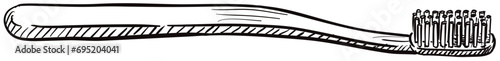 toothbrush handdrawn illustration