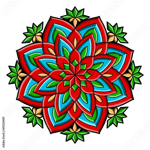 vector beautiful colorful mandala design