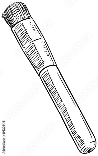 makeup brush handdrawn illustration