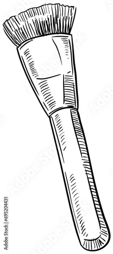 makeup brush handdrawn illustration