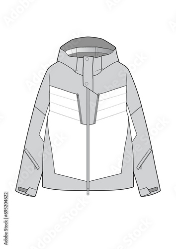 Fashion Cad, Fashion Jacket, Jacket Cad Illustration, fashion Flat Cad, Sweater, Sweatshirt, Fashion Cad illustration 
