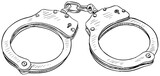 handcuffs handdrawn illustration